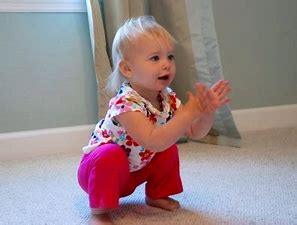 Why is it that toddlers bend over to pick stuff up with perfect squatting form? They always bend at the knees and have straight backs.